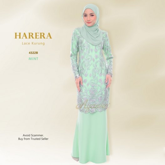 Harera Lace Kurung 4322B (Mint) 