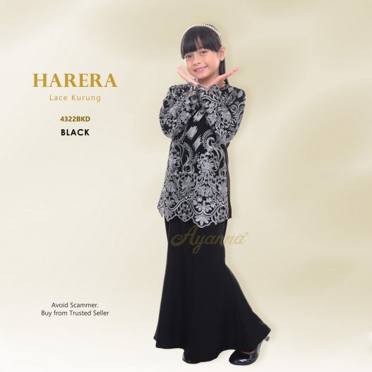 Harera Lace Kurung 4322BKD (Black) 