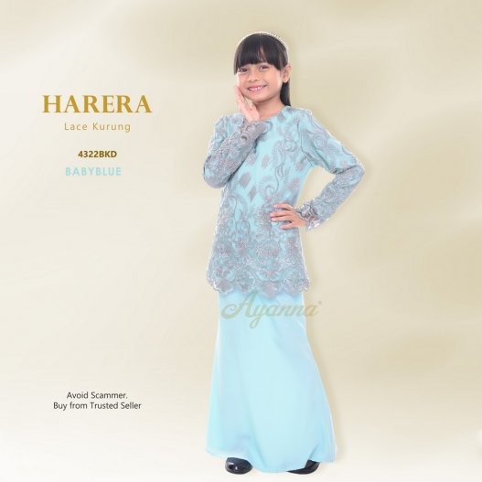 Harera Lace Kurung 4322BKD (BabyBlue) 