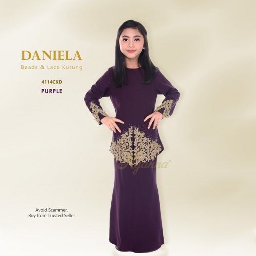 Daniela Beads & Lace Kurung 4114CKD (Purple) 