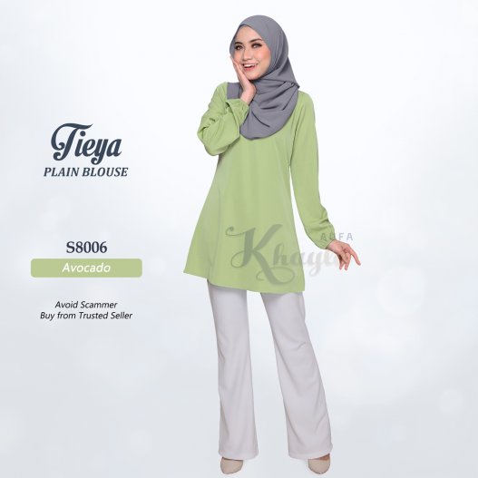 Tieya Plain Blouse S8006 (SageGreen)