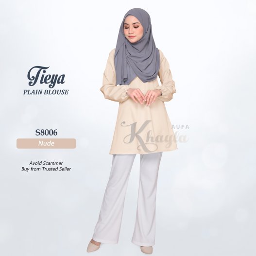 Tieya Plain Blouse S8006 (Nude)