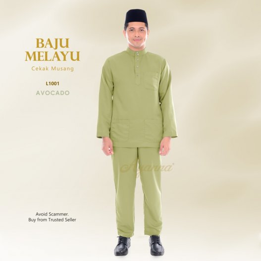 Baju Melayu Cekak Musang L1001 (SageGreen) 