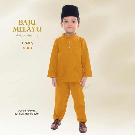 Baju Melayu Cekak Musang L1001KD (MustardGold)