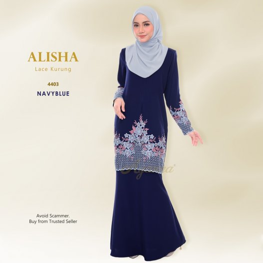 Alisha Lace Kurung 4403 (NavyBlue)