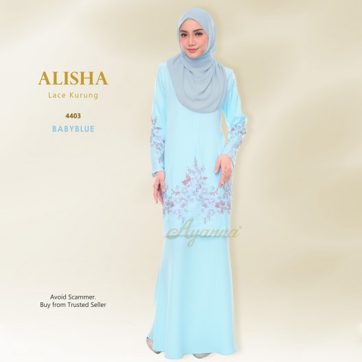 Alisha Lace Kurung 4403 (BabyBlue)