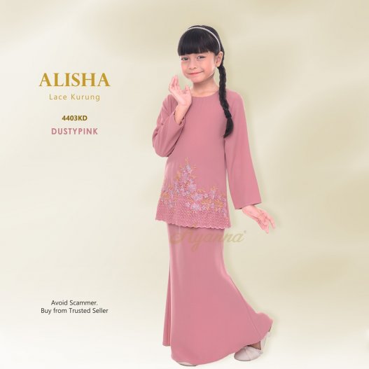 Alisha Lace Kurung 4403KD (DustyPink)