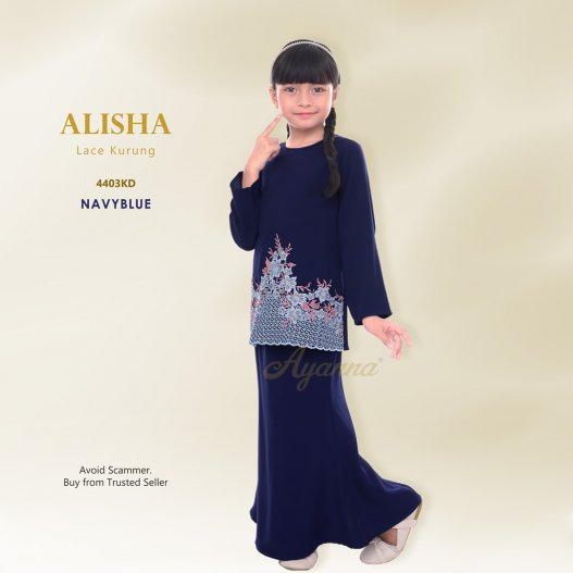 Alisha Lace Kurung 4403KD (NavyBlue)