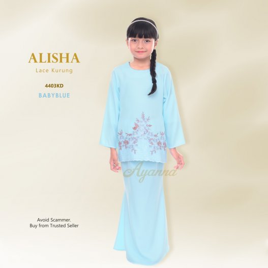 Alisha Lace Kurung 4403KD (BabyBlue)