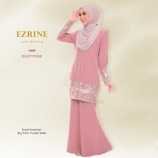 Ezrine Lace Kurung 4400 (DustyPink) 