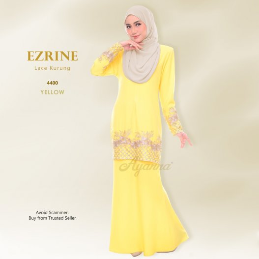 Ezrine Lace Kurung 4400 (Yellow) 