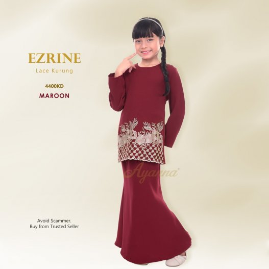 Ezrine Lace Kurung 4400KD (Maroon) 