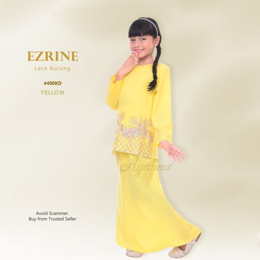 Ezrine Lace Kurung 4400KD (Yellow) 