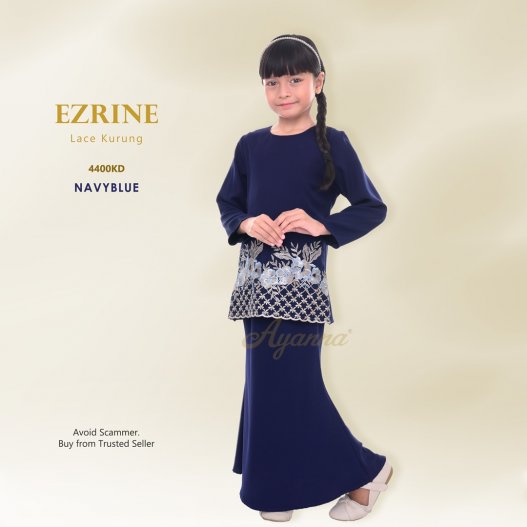 Ezrine Lace Kurung 4400KD (NavyBlue) 