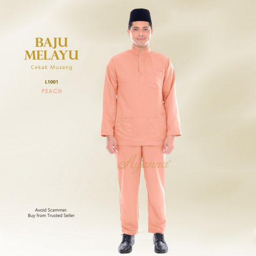 Baju Melayu Cekak Musang L1001 (Peach)
