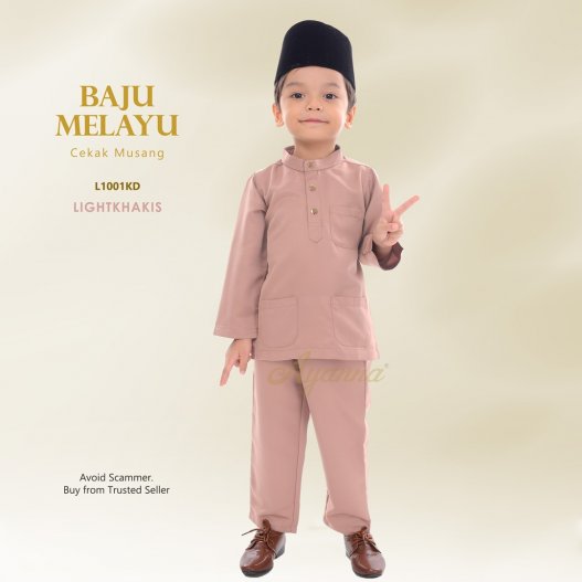 Baju Melayu Cekak Musang L1001KD (LightKhakis)