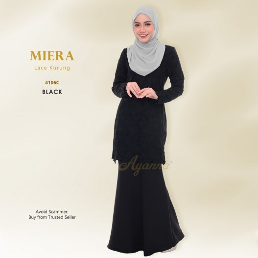 Miera Lace Kurung 4106C (Black)