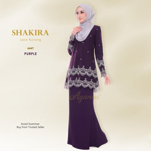 Shakira Lace Kurung 4447 (Purple) 