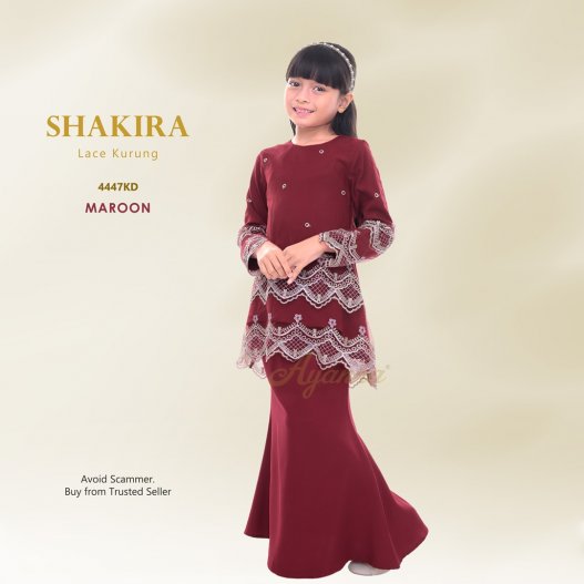 Shakira Lace Kurung 4447KD (Maroon) 