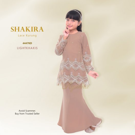 Shakira Lace Kurung 4447KD (LightKhakis)