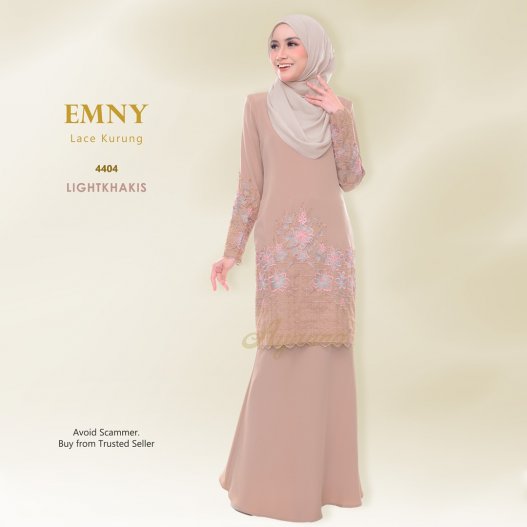 Emny Lace Kurung 4404 (LightKhakis)