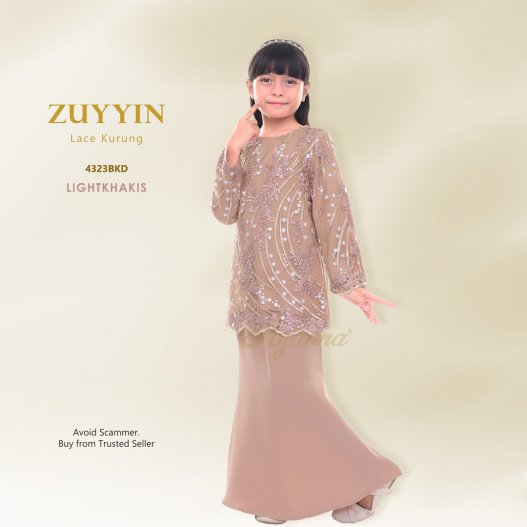 Zuyyin Lace Kurung 4323BKD (LightKhakis)