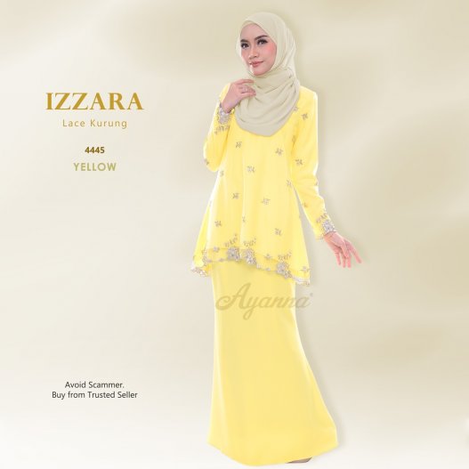 Izzara Lace Kurung 4445 (Yellow) 