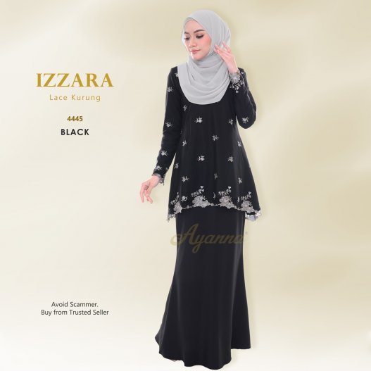 Izzara Lace Kurung 4445 (Black)