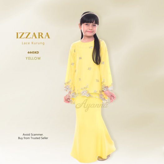 Izzara Lace Kurung 4445KD (Yellow) 