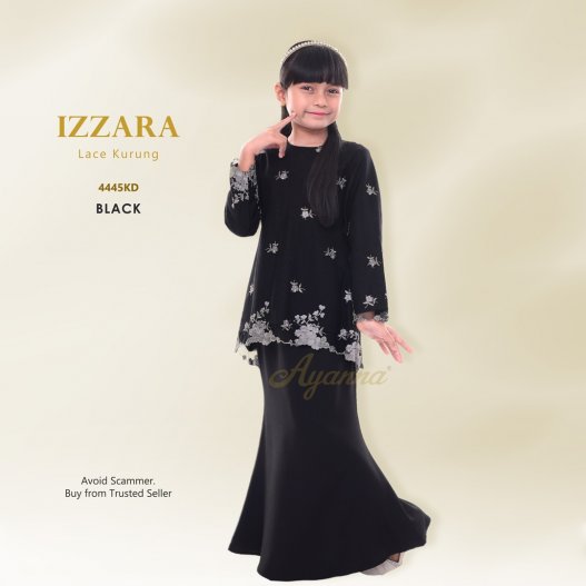 Izzara Lace Kurung 4445KD (Black)