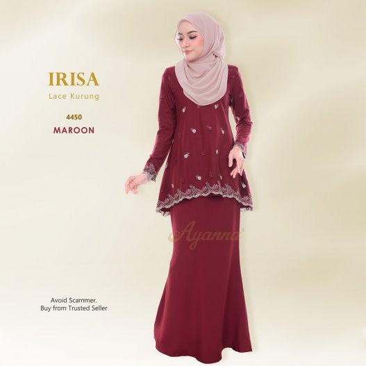 Irisa Lace Kurung 4450 (Maroon)