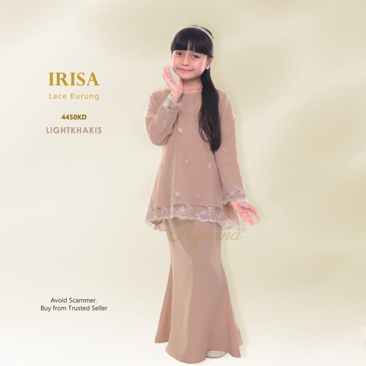 Irisa Lace Kurung 4450KD (LightKhakis) 