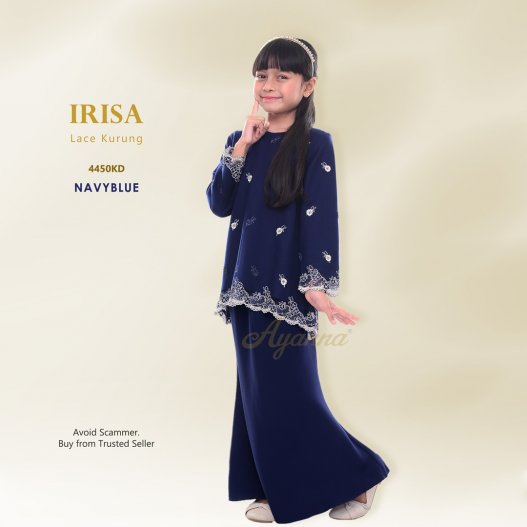 Irisa Lace Kurung 4450KD (NavyBlue) 