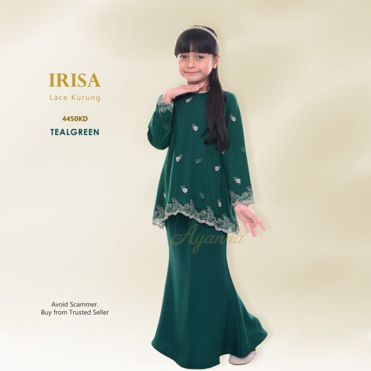 Irisa Lace Kurung 4450KD (TealGreen) 