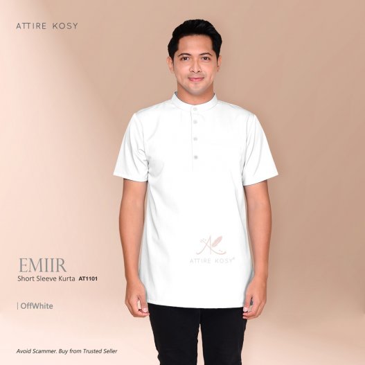 Emiir Short Sleeve Kurta AT1101 (OffWhite)