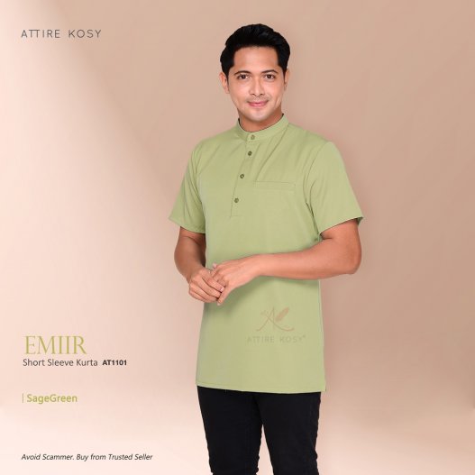 Emiir Short Sleeve Kurta AT1101 (SageGreen) 