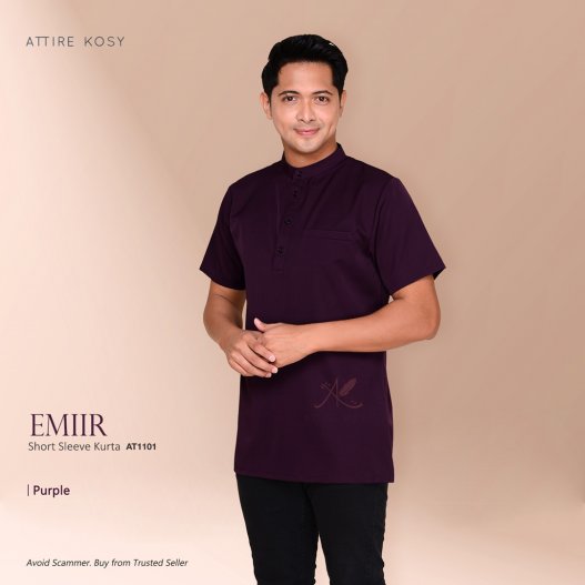 Emiir Short Sleeve Kurta AT1101 (Purple)