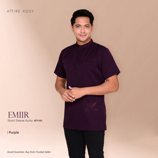 Emiir Short Sleeve Kurta AT1101 (Purple) 