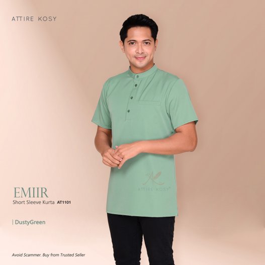 Emiir Short Sleeve Kurta AT1101 (DustyGreen) 