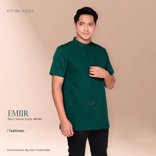 Emiir Short Sleeve Kurta AT1101 (TealGreen)