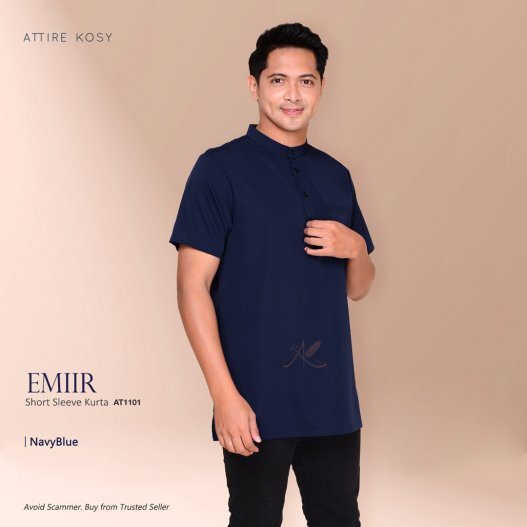 Emiir Short Sleeve Kurta AT1101 (NavyBlue)