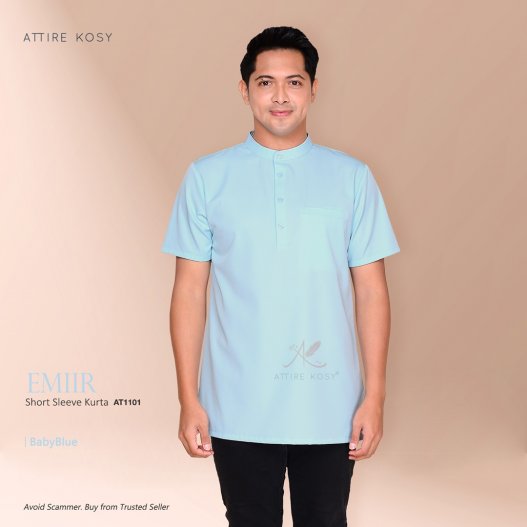 Emiir Short Sleeve Kurta AT1101 (BabyBlue)