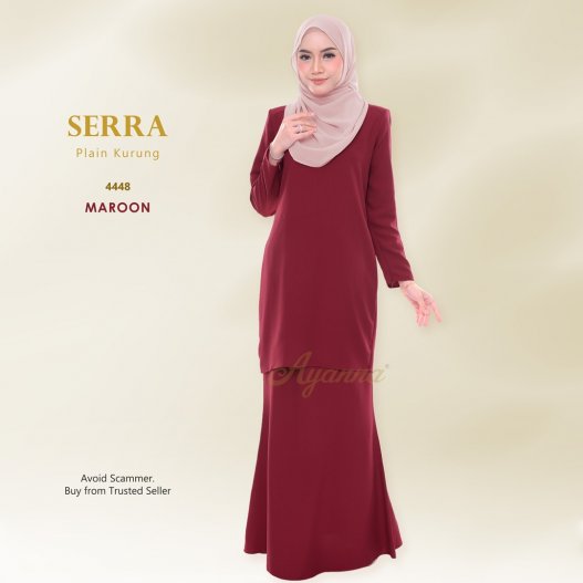 Serra Plain Kurung 4448 (Maroon) 