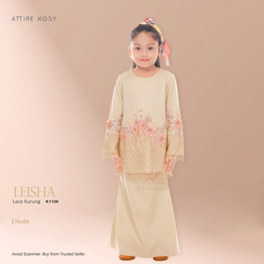 Leisha Lace Kurung K1106 (Nude)