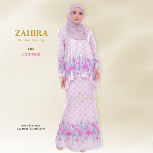 Zahira Printed Kurung 4485 (LightPink)