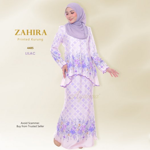 Zahira Printed Kurung 4485 (Lilac)