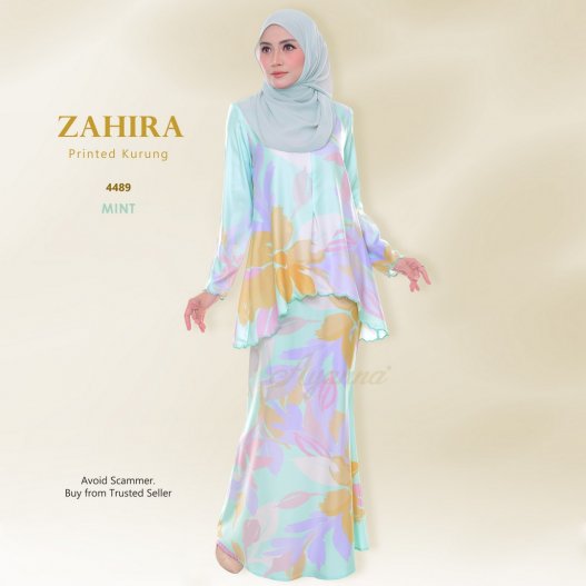Zahira Printed Kurung 4489 (Mint)