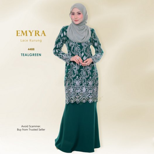 Emyra Lace Kurung 4488 (TealGreen)