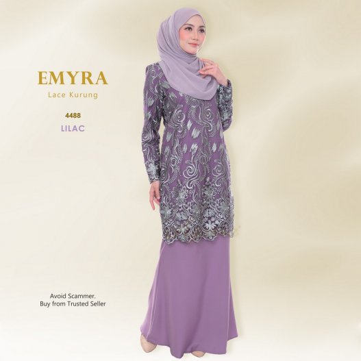 Emyra Lace Kurung 4488 (Lilac)