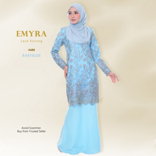 Emyra Lace Kurung 4488 (BabyBlue)